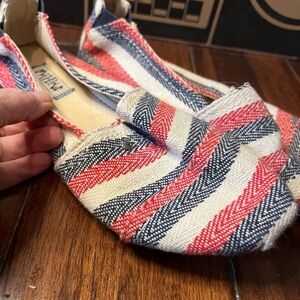 Matisse Red and Blue Canvas Slip-Ons
